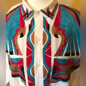 One of a kind hand painted shirt.